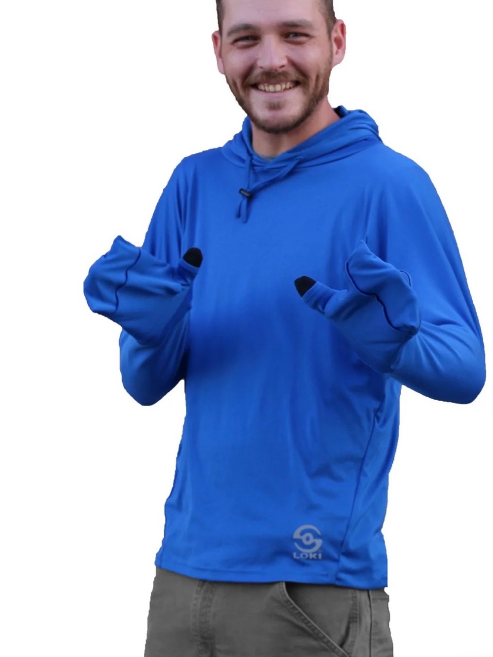 Loki Gear Raven Shadow Hoodie Unisex Size 2XL Blue Base Layer Warm Lightweight